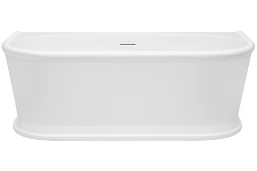 Oxford 1700 Back-to-Wall Freestanding Bath with Integrated Overflow White [306344]