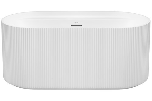 Viva 1700 Fluted Freestanding Bath with Integrated Overflow White [306354]