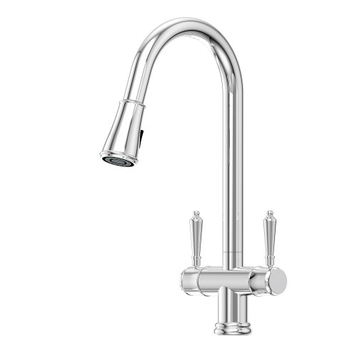 Xquisite 316 Stainless Steel Provincial Xpressfit Retractable Twin Handle Tap Chrome [306152]