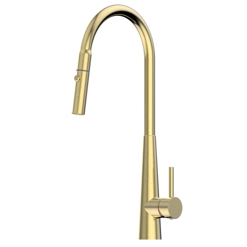 Xcel Xpressfit Top Mount Retractable Gooseneck Mixer Brushed Gold [306151]