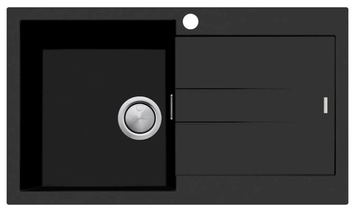 Single Bowl Topmount Sink with Right Drainer Matte Black [302250]