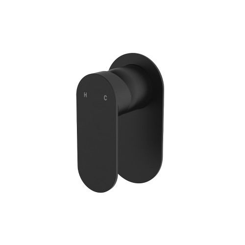 Empire Slim Wall Mixer Oval Plate Matte Black [307785]