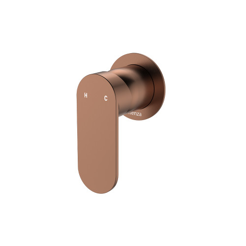 Empire Slim Wall Mixer Round Plate Brushed Copper [307792]
