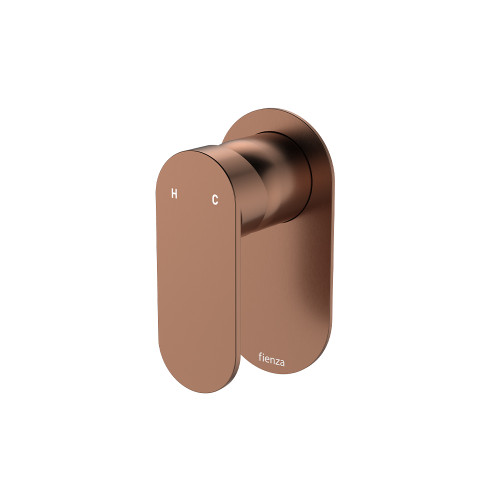 Empire Slim Wall Mixer Oval Plate Brushed Copper [307786]