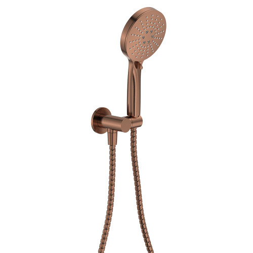 Empire Slim Hand Shower Round Plate Brushed Copper [307781]