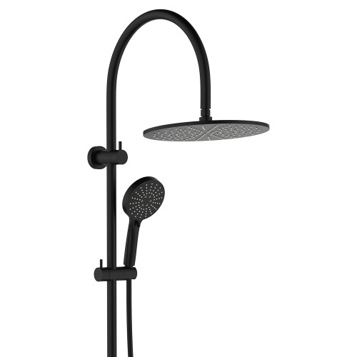 Empire Slim Curved Twin Shower Matte Black [307780]