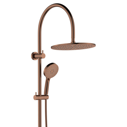 Empire Slim Curved Twin Shower Brushed Copper [307759]