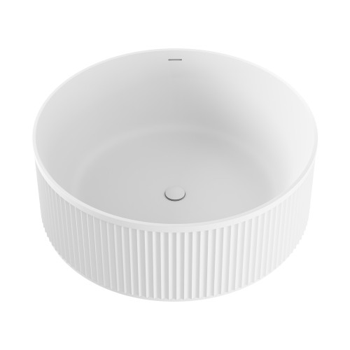 Minka Solid Surface Round Bath 1500mm Matte White [306272]