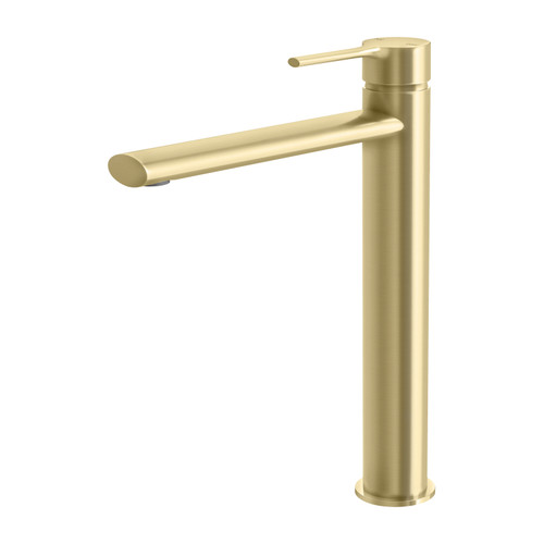 Vivid Slimline Oval Vessel Mixer Brushed Gold [306134]