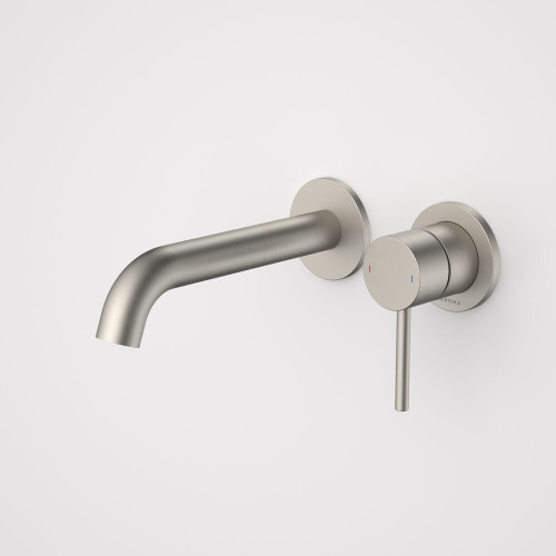Liano II Wash Basin or Bath Mixer Round Cover Plates x2 175mm Brushed Nickel Lead Free [295927]