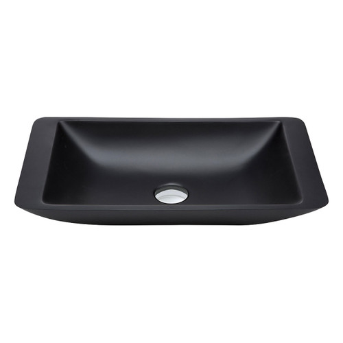Classique Above Counter Solid Surface Basin 600mm x 345mm x 105mm Matte Black [190221]