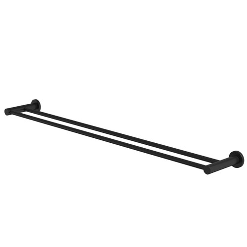 Liano II Double Towel Rail 840mm Matte Black [310690]