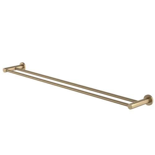 Liano II Double Towel Rail 840mm Brushed Brass [310662]