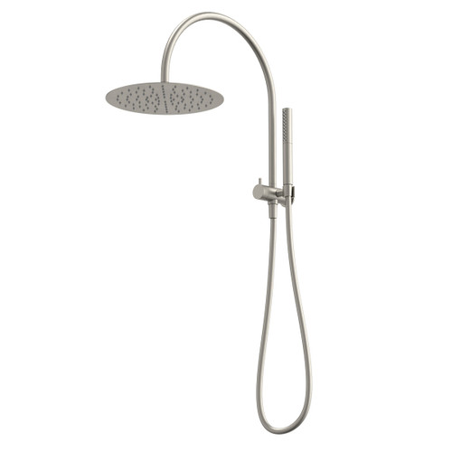 Liano II Compact Twin Shower with Overhead Brushed Nickel [310655]