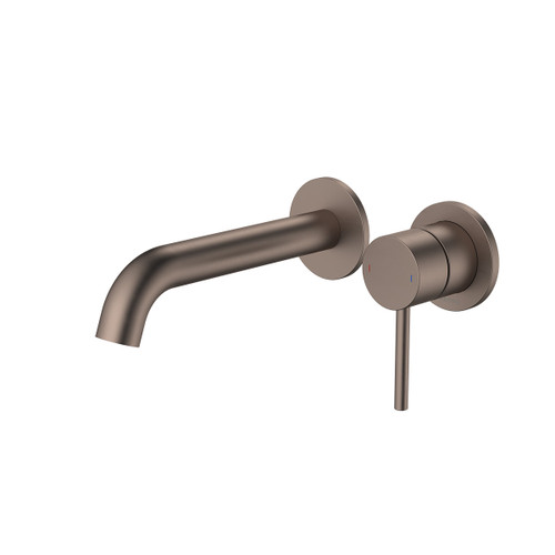 Liano II 175mm Wall Basin or Bath Mixer 2 x Round Cover Plates Brushed Bronze Sales Kit Lead Free [310759]