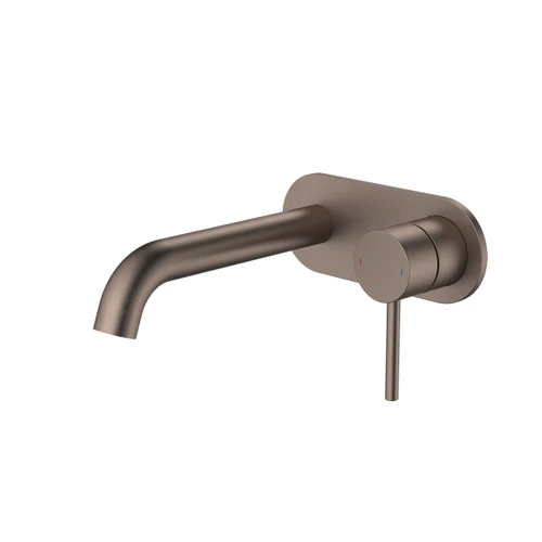 Liano II 175mm Wall Basin or Bath Mixer Rounded Cover Plate Brushed Bronze Sales Kit Lead Free [310717]