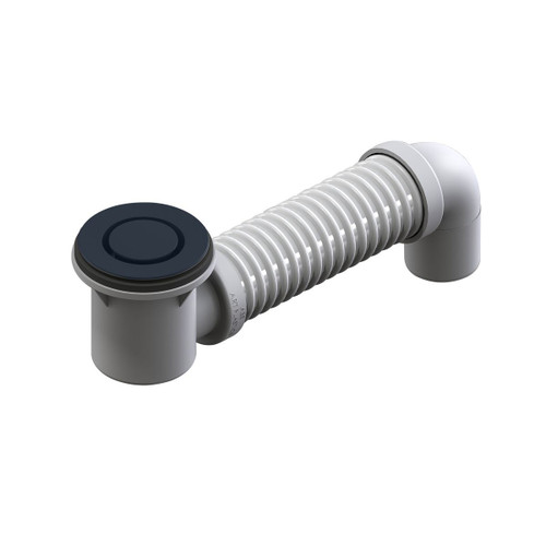 Venezia Pop-Down Bath Plug and Waste 40mm with Connector Matte Black [299528]
