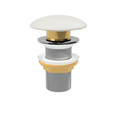 Pop-Up Waste with Ceramic Cover (No Overflow) Matte Ivory [305380]