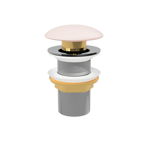 Pop-Up Waste with Ceramic Cover (No Overflow) Matte Pink [305371]