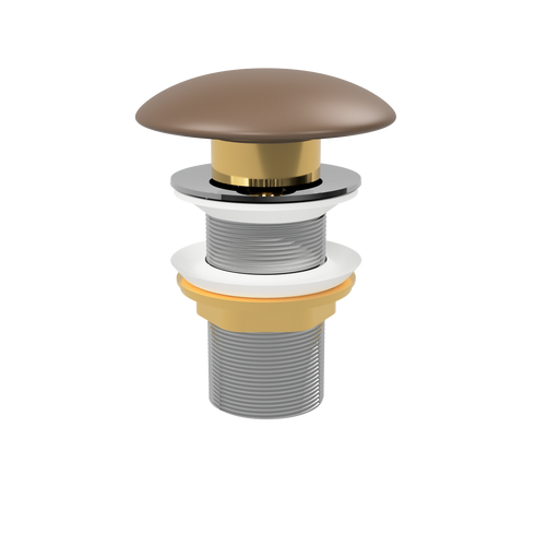 Pop-Up Waste with Ceramic Cover (No Overflow) Matte Taupe [305364]