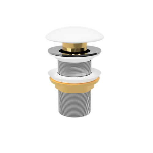 Pop-Up Waste with Ceramic Cover (No Overflow) Matte White [305372]