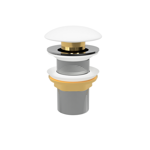 Pop-Up Waste with Ceramic Cover (No Overflow) Matte White [305372]