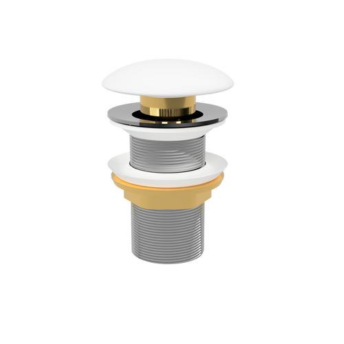 Pop-Up Waste with Ceramic Cover (No Overflow) Matte White [305372]