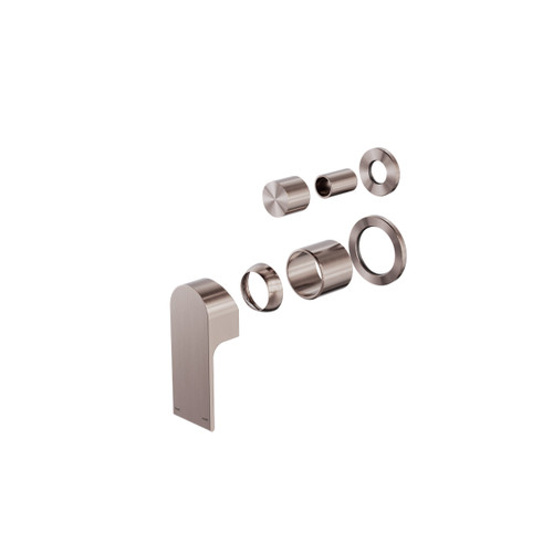 Bianca Shower Mixer with Divertor Separate Back Plate Trim Kit Brushed Bronze [305661]