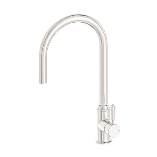 York Pull-Out Sink Mixer with Veggie Spray Function with Metal Lever Brushed Nickel [305666]