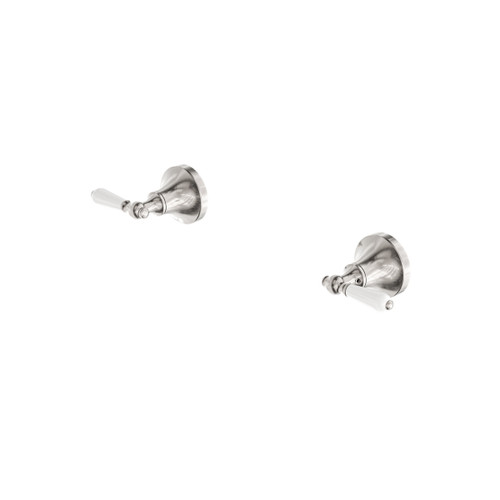 York Wall Top Assemblies with White Porcelain Lever Brushed Nickel [305783]