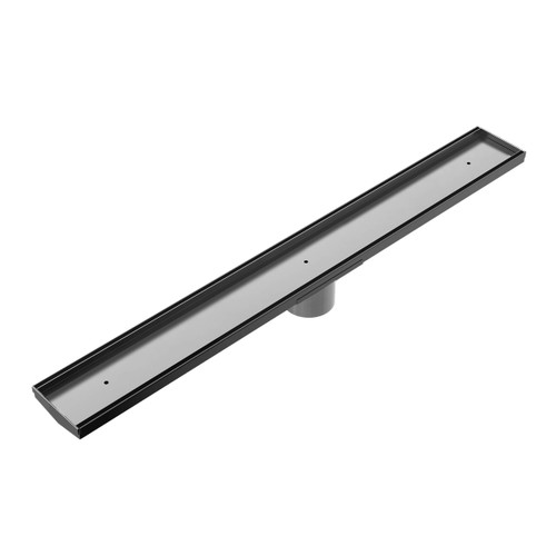 Tile Insert V Channel 900 x 106mm Floor Grate 80mm Outlet Gunmetal [305792]