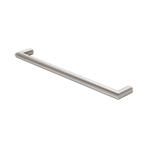 Mecca 240V Single Heated Towel Rail Brushed Nickel [307837]