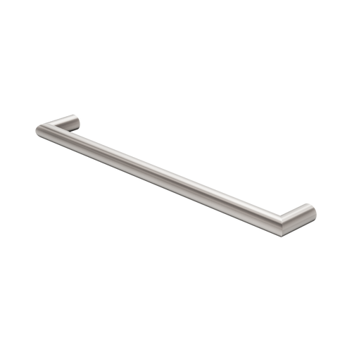 Mecca 240V Single Heated Towel Rail Brushed Nickel [307837]