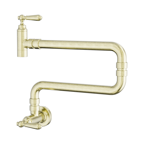 York Wall Mounted Pot Filler Aged Brass [307953]