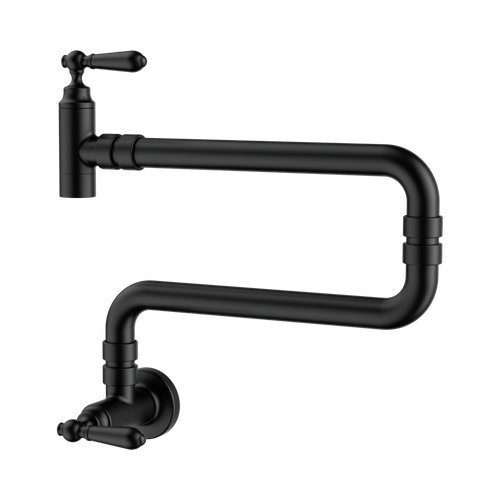 York Wall Mounted Pot Filler Matte Black [307955]