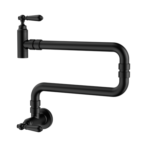 York Wall Mounted Pot Filler Matte Black [307955]