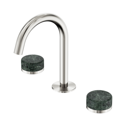 Serenity Basin Set Arc Spout with Verde Alpi Handle Brushed Nickel [308701]