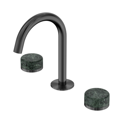 Serenity Basin Set Arc Spout with Verde Alpi Handle Gunmetal [308814]