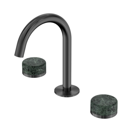 Serenity Basin Set Arc Spout with Verde Alpi Handle Gunmetal [308814]