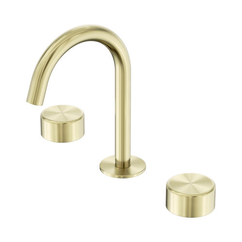 Serenity Basin Set Arc Spout with Metal Handle Brushed Gold [308804]