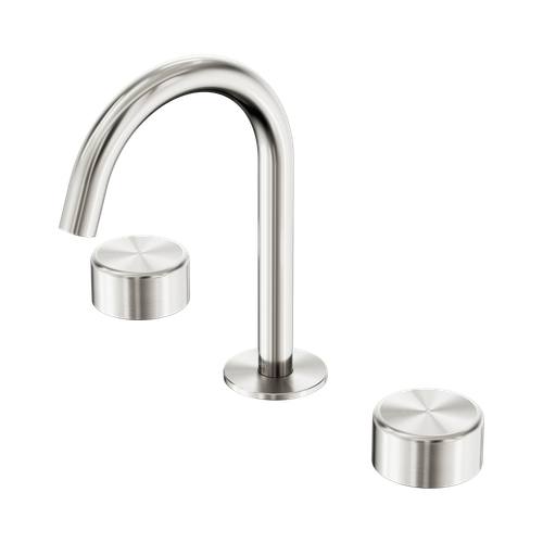 Serenity Basin Set Arc Spout with Metal Handle Brushed Nickel [308591]