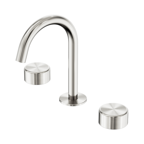 Serenity Basin Set Arc Spout with Metal Handle Brushed Nickel [308591]