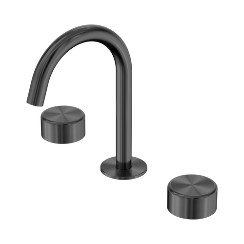 Serenity Basin Set Arc Spout with Metal Handle Gunmetal [308767]