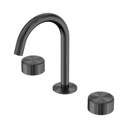 Serenity Basin Set Arc Spout with Metal Handle Gunmetal [308767]