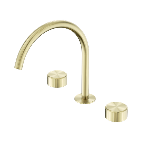 Serenity Bath or Kitchen Set Arc Spout with Metal Handle Brushed Gold [308555]