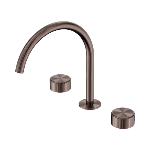 Serenity Bath or Kitchen Set Arc Spout with Metal Handle Brushed Bronze [308782]