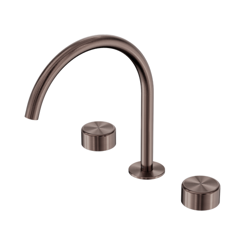 Serenity Bath or Kitchen Set Arc Spout with Metal Handle Brushed Bronze [308782]