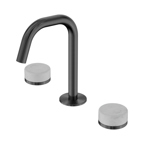 Serenity Basin Set Edge Spout with Carrara Handle Gunmetal [308833]