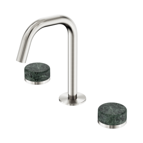 Serenity Basin Set Edge Spout with Verde Alpi Handle Brushed Nickel [308692]