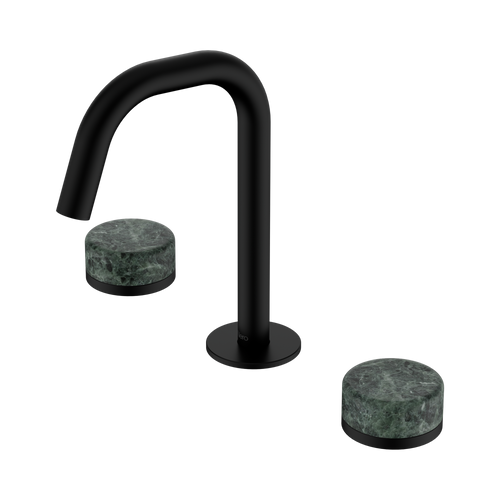 Serenity Basin Set Edge Spout with Verde Alpi Handle Matte Black [308678]